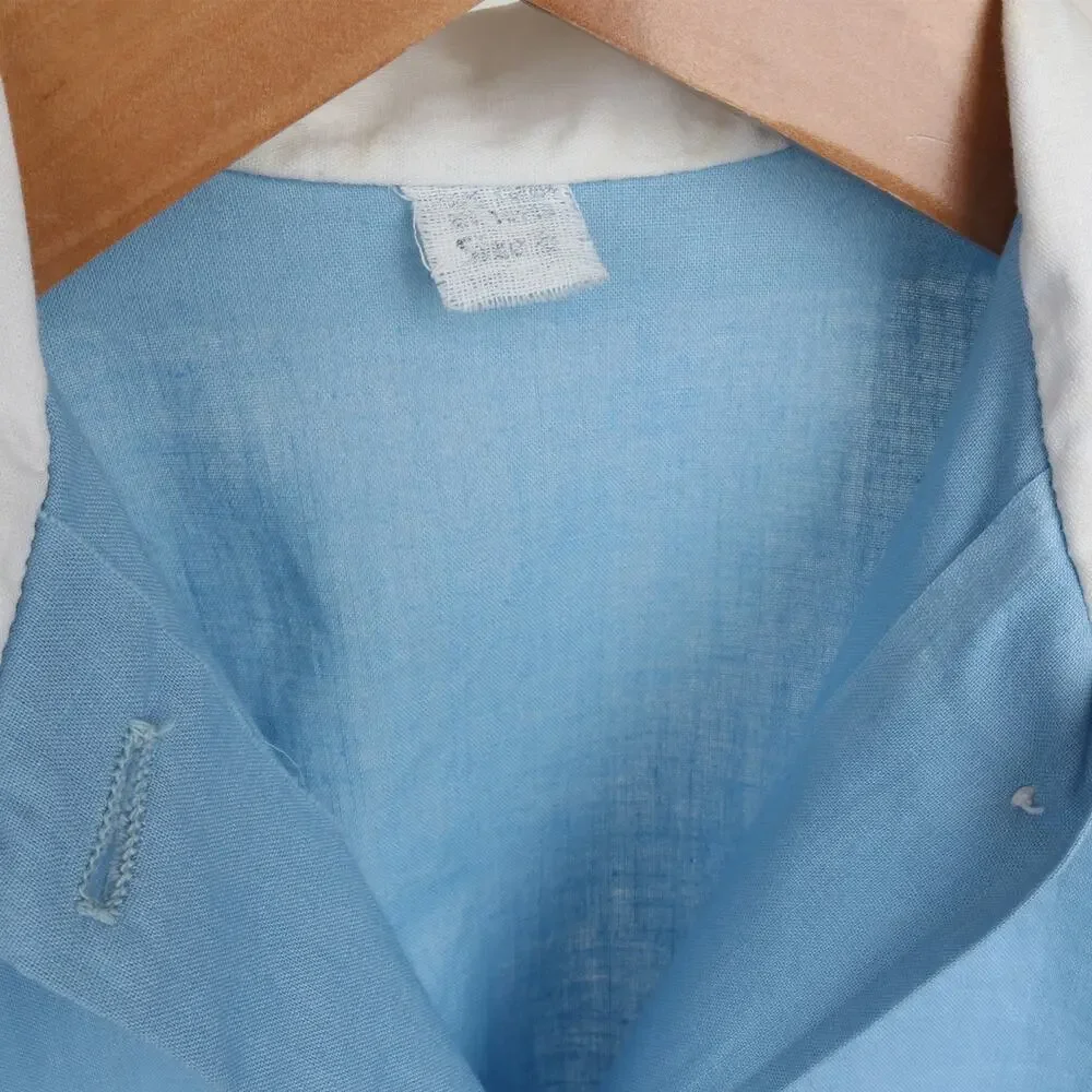 Vintage 1950s Kids Short Sleeve Collar Uniform Dress Size 6/8